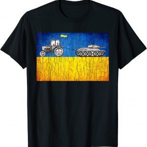 Funny Ukrainian Farmer Tractor Tank Meme Ukraine Tractor T-Shirt