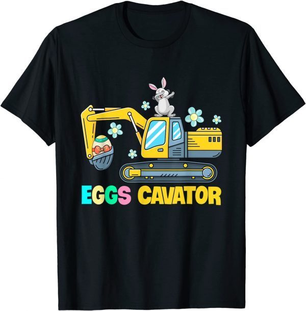 2022 Easter Egg Hunt For Boys Kids Toddlers Funny Excavator Truck Shirts