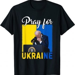 Biden Pray For Ukraine Funny With Face Official Tee Shirts