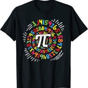 3.14 Pi Pop Art Spiral Math Science Geek Pi Day STEM Teacher Funny TShirt
