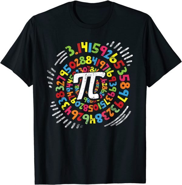 3.14 Pi Pop Art Spiral Math Science Geek Pi Day STEM Teacher Funny TShirt