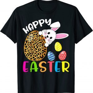 Funny Easter Leopard Bunny Rabbit Palm Sunday Girls Women Kids T-Shirt
