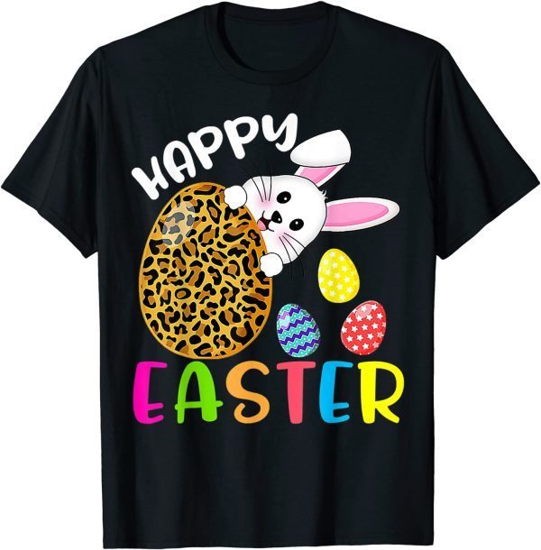 Funny Easter Leopard Bunny Rabbit Palm Sunday Girls Women Kids T-Shirt