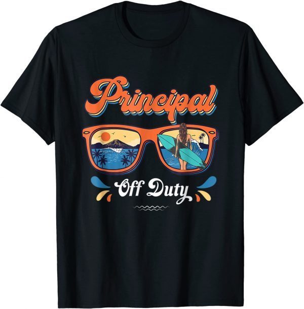 Vintage Principal Off Duty Last Day Of School Sunglasses Official T-Shirt