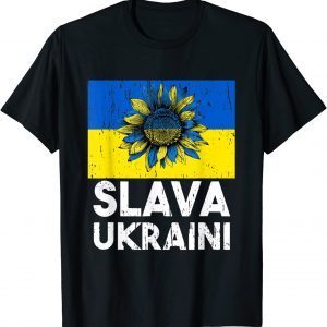 Classic Slava Ukraini Sunflower Vintage Stand With Ukraine T-Shirt