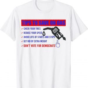 Classic Gas Pump Gas Prices Meme Don't Vote For Democrat Funny Biden T-Shirt