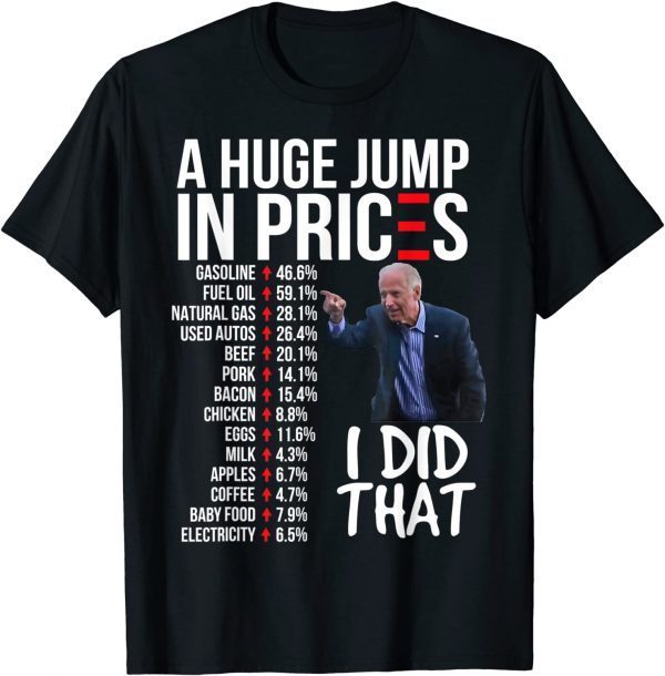 T-Shirt Biden High Prices Inflation Bad Economy Gas Unemployment Joe