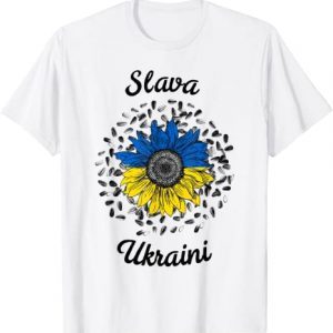 T-Shirt Slava Ukraini Sunflower Ukrainian Flag I Stand With Ukraine