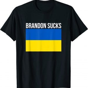 Classic Brandon Sucks ,Ukraine Flag ,Funny Anti Joe Biden Tee Shirts