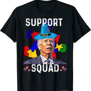 Classic Joe Biden Support Squad Autism Awareness Puzzle Piece Shirt