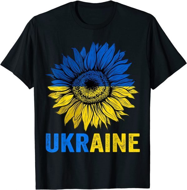 TShirt Ukraine Flag Sunflower Vintage Ukrainian Support Lover 2022