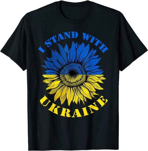Support Ukraine Stand I With Ukraine Flag Sunflower Unisex T-Shirt