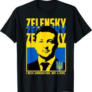 Volodymyr Zelensky T Shirt, Ukraine Ukrainian Flag Shirt T-Shirt