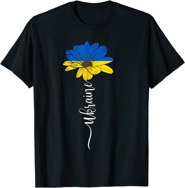 T-Shirt Ukraine Flag Sunflower Vintage Ukrainian Support Ukraine