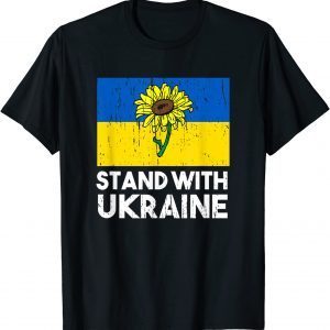 Ukrainian Flower Sunflower Stand With Ukraine TShirt