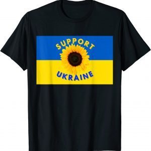 T-Shirt SUPPORT UKRAINE, THE SUNFLOWER IS NATIONAL FLOWER OF UKRAINE