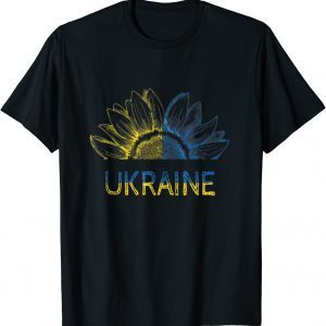 TShirt Ukraine Flag Sunflower, Ukrainian Support Lover