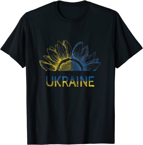 TShirt Ukraine Flag Sunflower, Ukrainian Support Lover