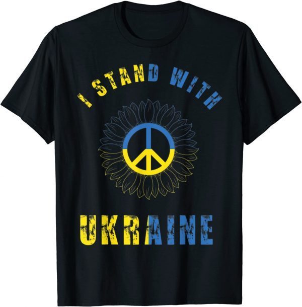 Sunflower Vintage Ukraine Ukrainian Flag Ukraine Flag Pride T-Shirt