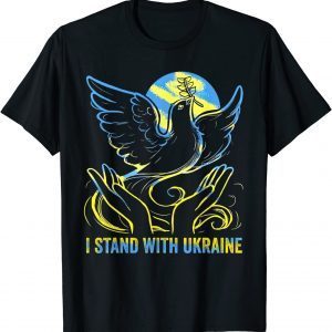 T-Shirt Support Ukraine I Stand With Ukraine Bird of Peace 2022