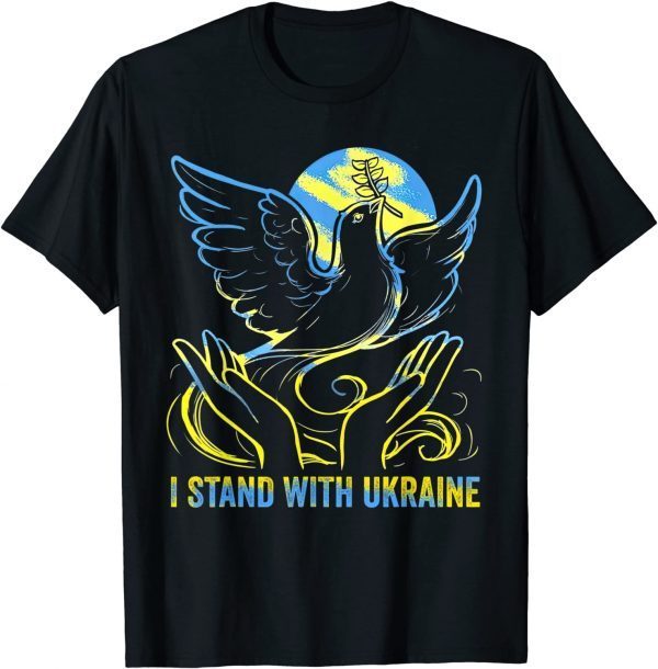 T-Shirt Support Ukraine I Stand With Ukraine Bird of Peace 2022