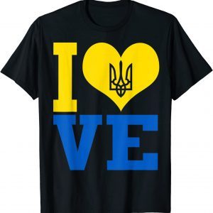 I Love Ukraine Ukrainian Flag Shirt T-Shirt