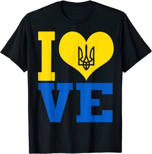 I Love Ukraine Ukrainian Flag Shirt T-Shirt