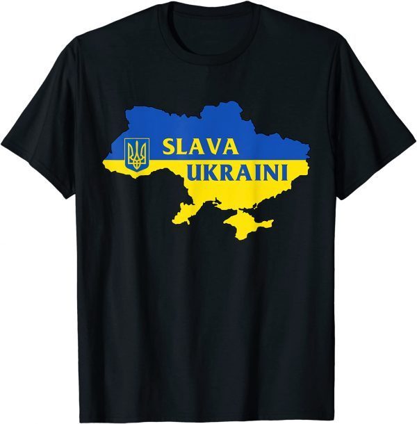 Slava Ukraini Glory to Ukraine, Support Ukrainian Flag 2022 T-Shirt