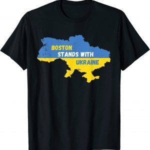 Boston Massachusetts Stands With Ukraine Unisex T-Shirt