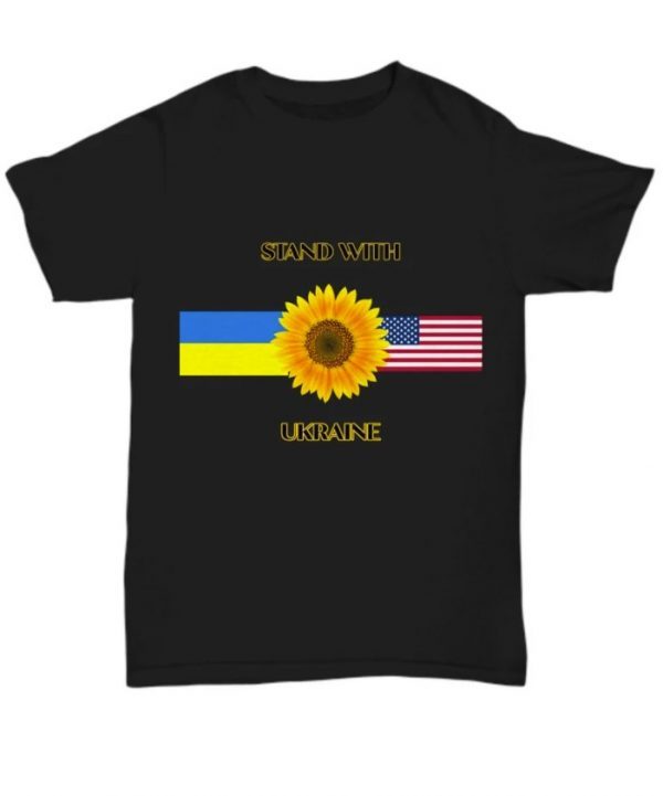 Stand with Ukraine, Ukraine flag, Sunflower, Ukraine flag T-Shirt