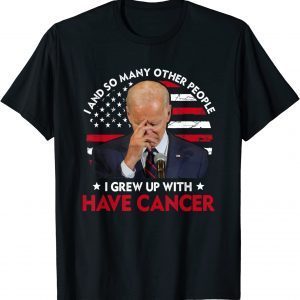 Vintage Joe Biden Has Cancer Tee Biden Has Cancer US Flag 2022 T-Shirt