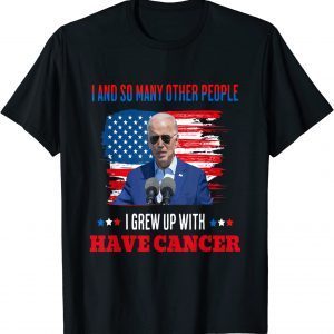 Joe Biden Has Cancer US Flag Vintage T-Shirt