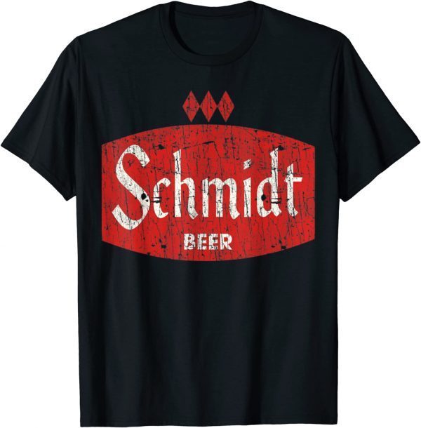 Official Schmidt Beer Retro Defunct Brewing T-Shirt