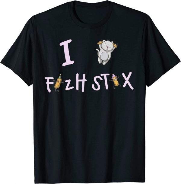 I Love Fizh Stix Funny T-Shirt