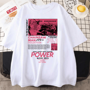 Power Devil Streetwear Chainsaw Man Gift Tee Shirts