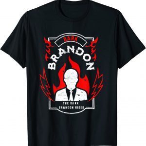 Official Dark Brandon Rises Funny Pro Biden Saving America USA Flag T-Shirt