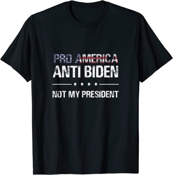 Pro America Not my President, Distressed Vintage Anti Biden T-Shirt