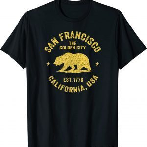 San Francisco Retro California Bear Travel Souvenir Gift T-Shirt