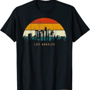 Vintage Retro Style skyline cityscape California Los Angeles T-Shirt