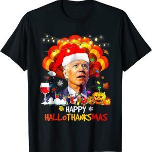 Joe Biden Happy Hallothanksmas Merry Halloween 2022 T-Shirt