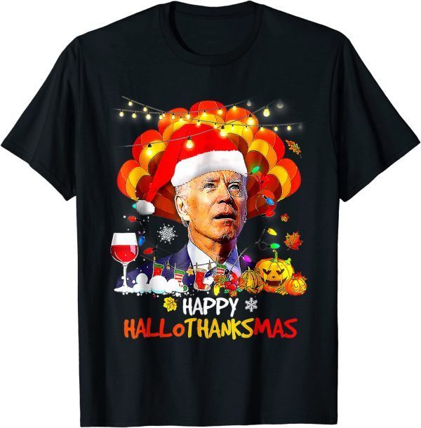 Joe Biden Happy Hallothanksmas Merry Halloween 2022 T-Shirt