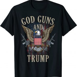 God Guns And Trump 2nd Amendment Flag AR15 American Flag Official T-Shirt