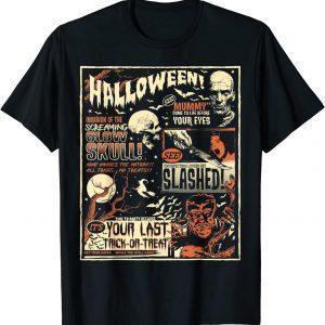 Horror Movie ,Poster Terror Old Time Halloween Funny T-Shirt
