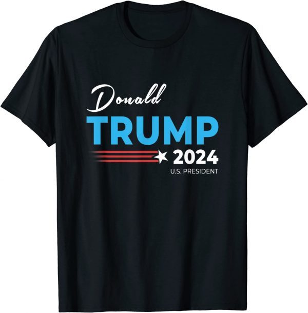 Official Trump 2024 Funny Republican Ticket Save America USA Flag T-Shirt