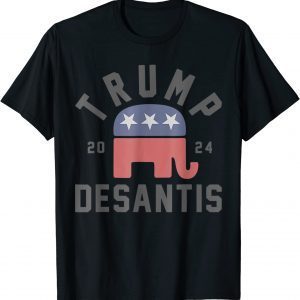Trump Desantis 2024 Save America USA Flag Republican Ticket Shirts