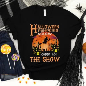 Happy Halloween, Halloween Puppkins Aglow Come She The Show Halloween 2023 T-Shirt