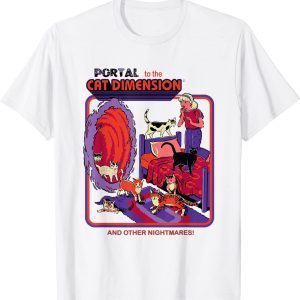 Vintage Portal To The Cat Dimension Vintage Funny Halloween T-Shirt