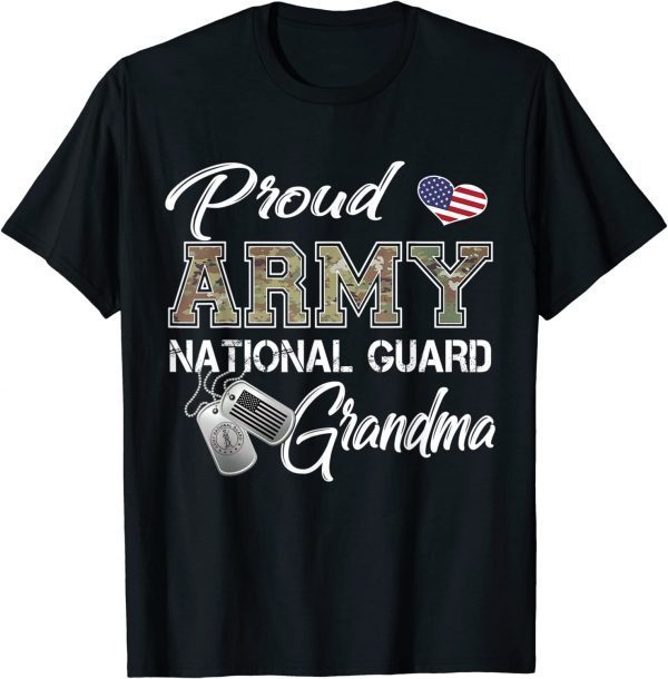 Proud Army National Guard Grandma Military Pride Gift T-Shirt