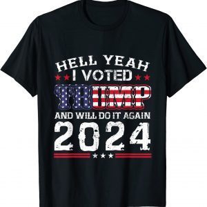 Trump 2024 Us Flag I Voted for Trump 2024 Election T-Shirt