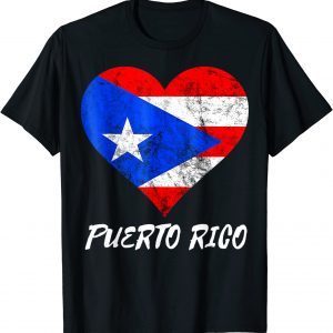 Puerto Rico Heart Puertorro Puerto Rican Flag Boricua Roots Classic T-Shirt